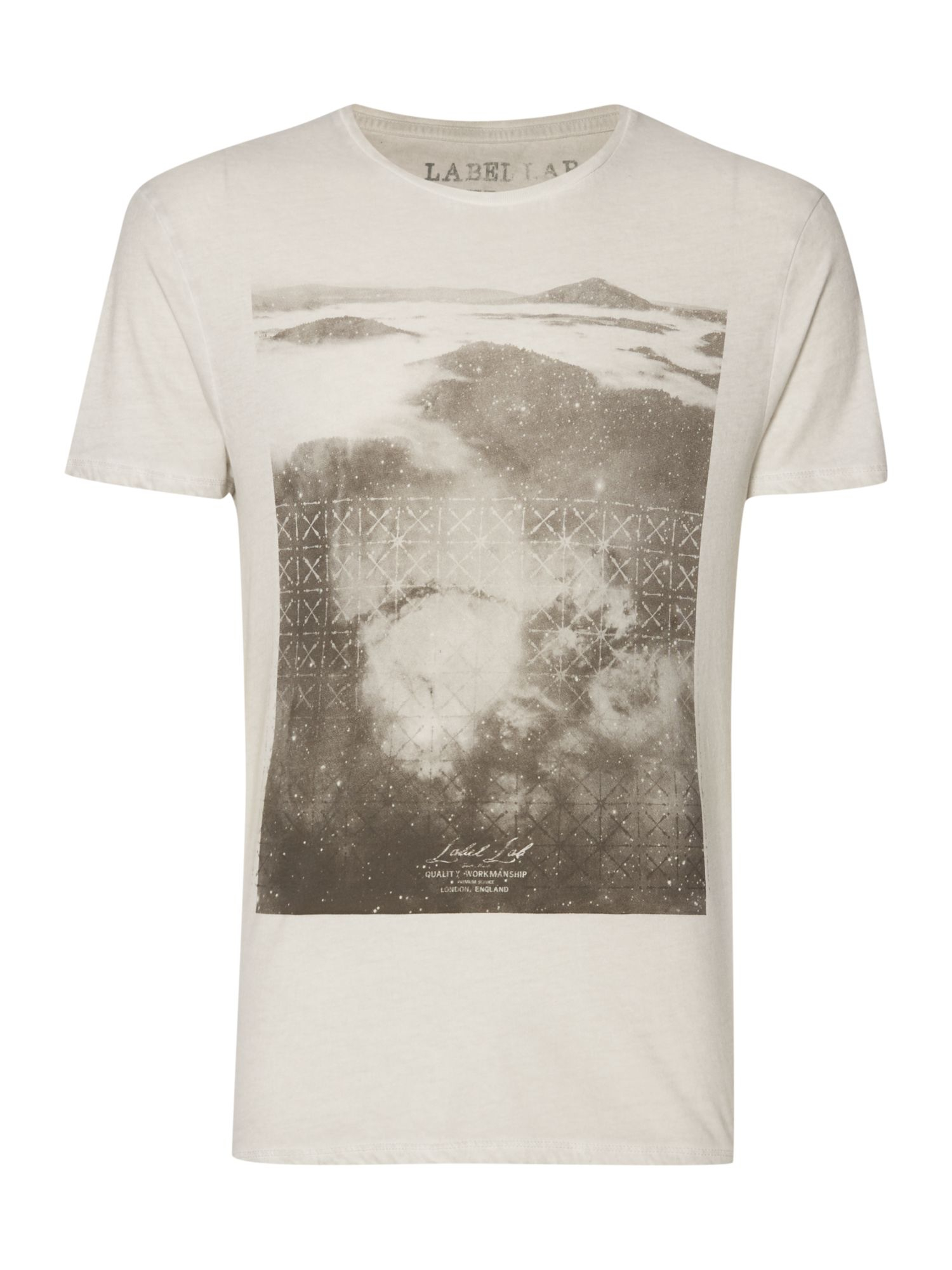 Lyst - La   bel Lab Misty Mountain Graphic T-Shirt in Gray