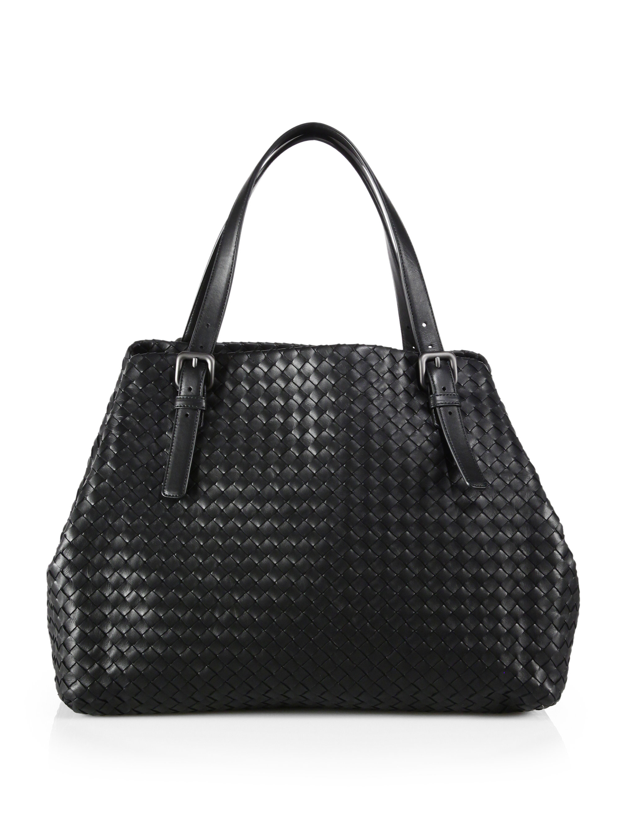 Bottega veneta Intrecciato Nappa Large Tote in Black | Lyst