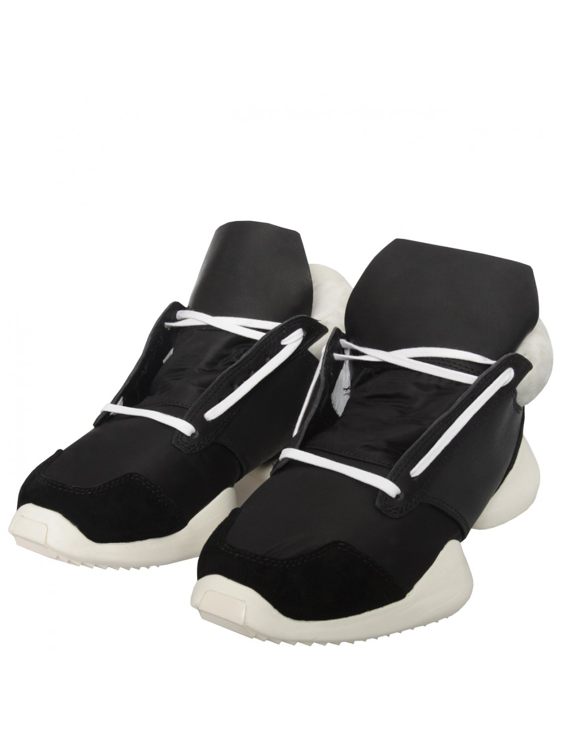 Rick owens X Adidas Runway Textile Sneaker Blackwhite in Black for Men ...