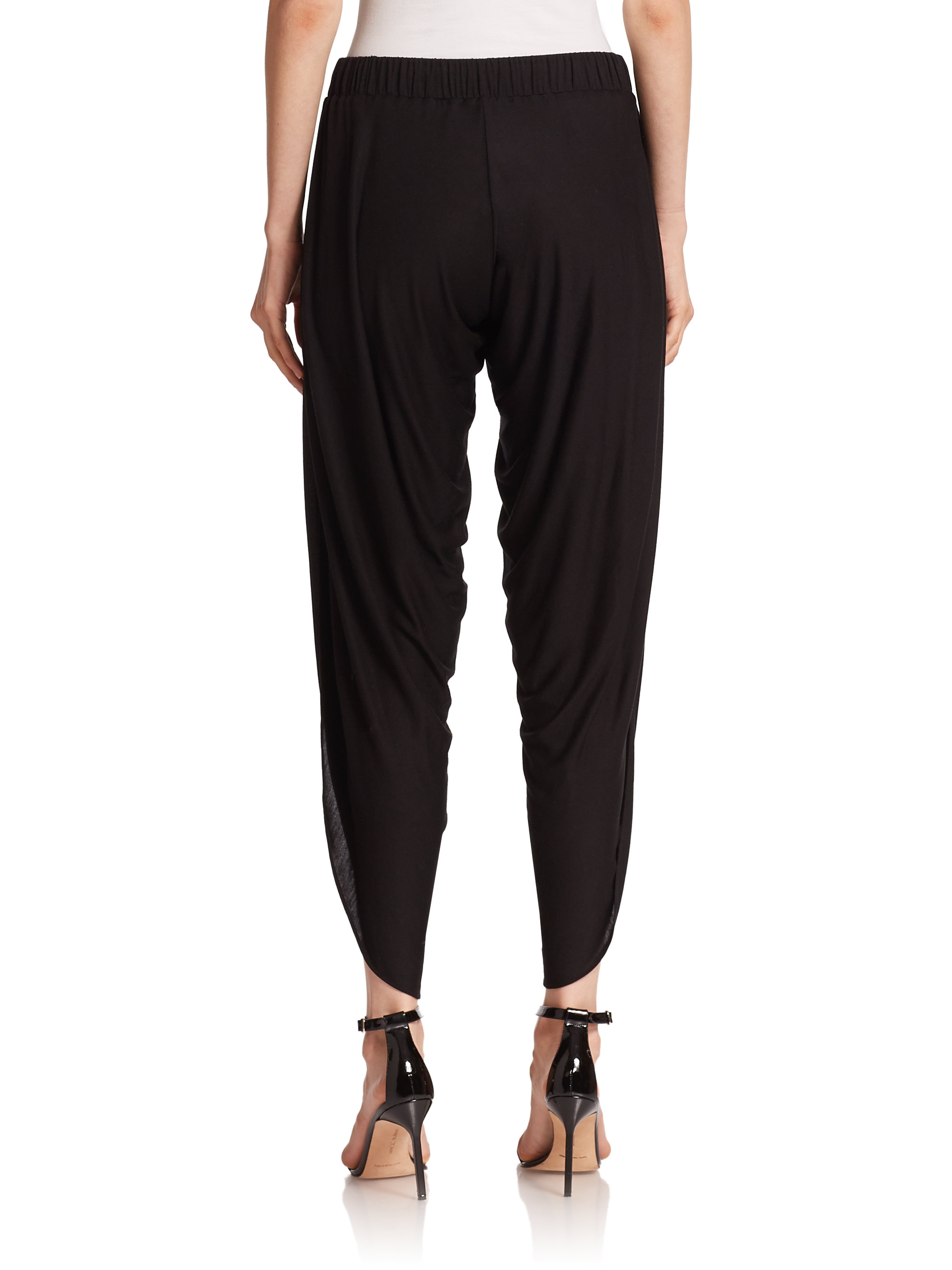 black side split pants