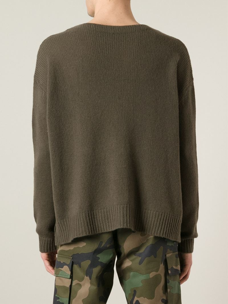 Valentino Boat Neck Sweater in Brown for Men | Lyst