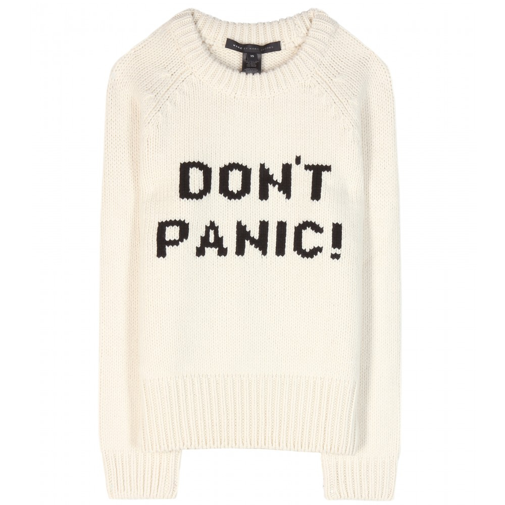 marc by marc ivory don t panic sweater in white lyst marc by marc ivory don t panic sweater in white lyst