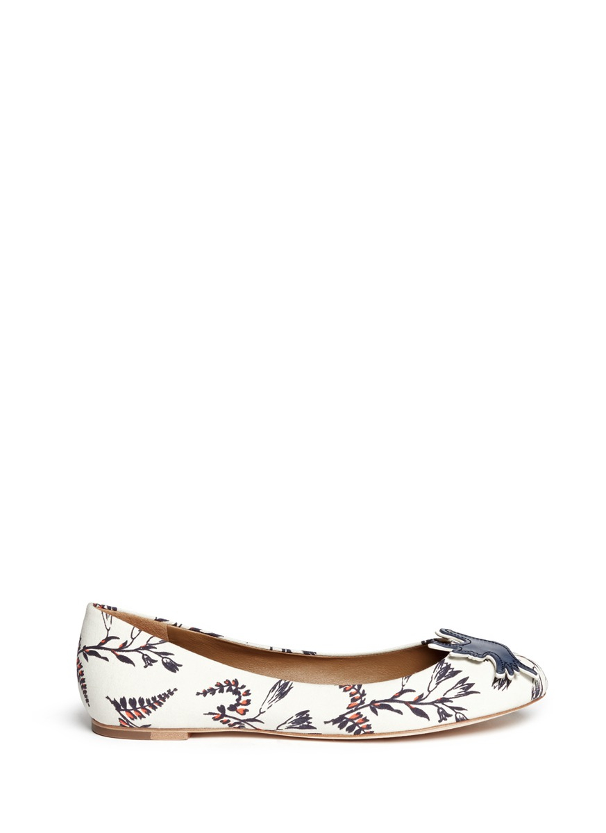 tory burch white flats