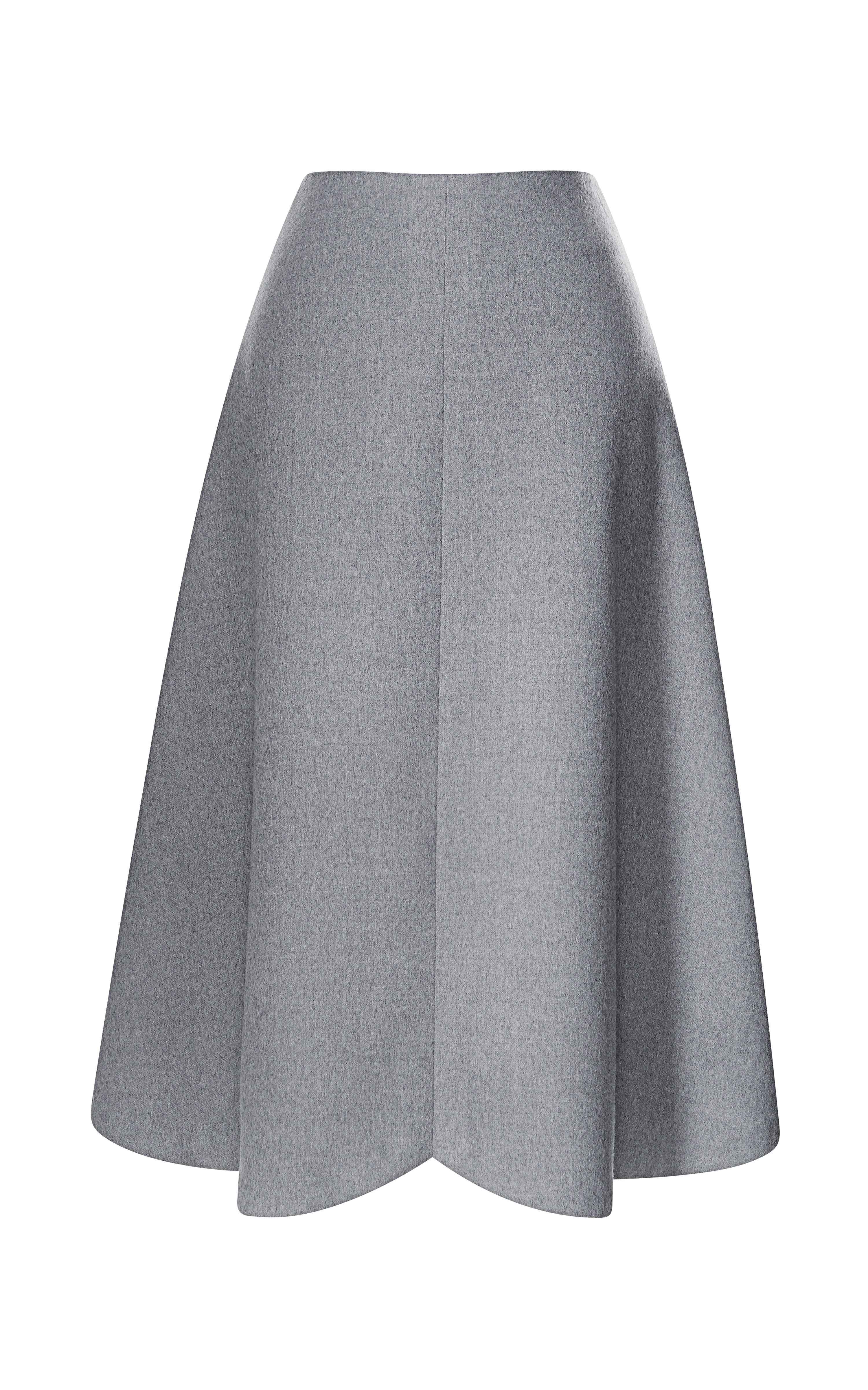 Lyst - Rodarte Grey Doubleface Wool Gored Skirt in Gray