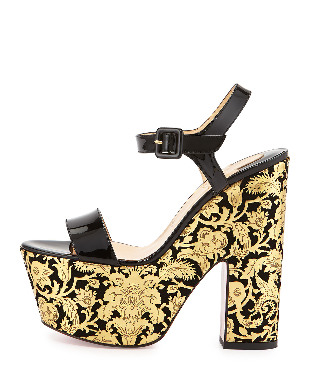 Christian louboutin Bella Tige Floral Laser-Cut Red Sole Sandal in ...