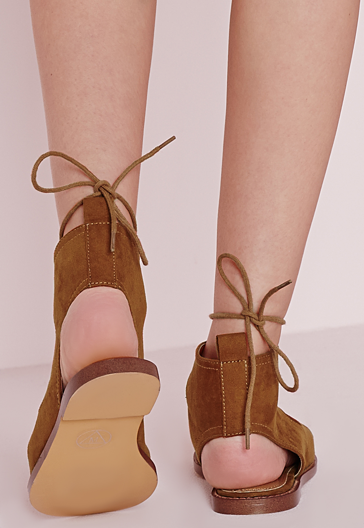 tan lace up sandals flat