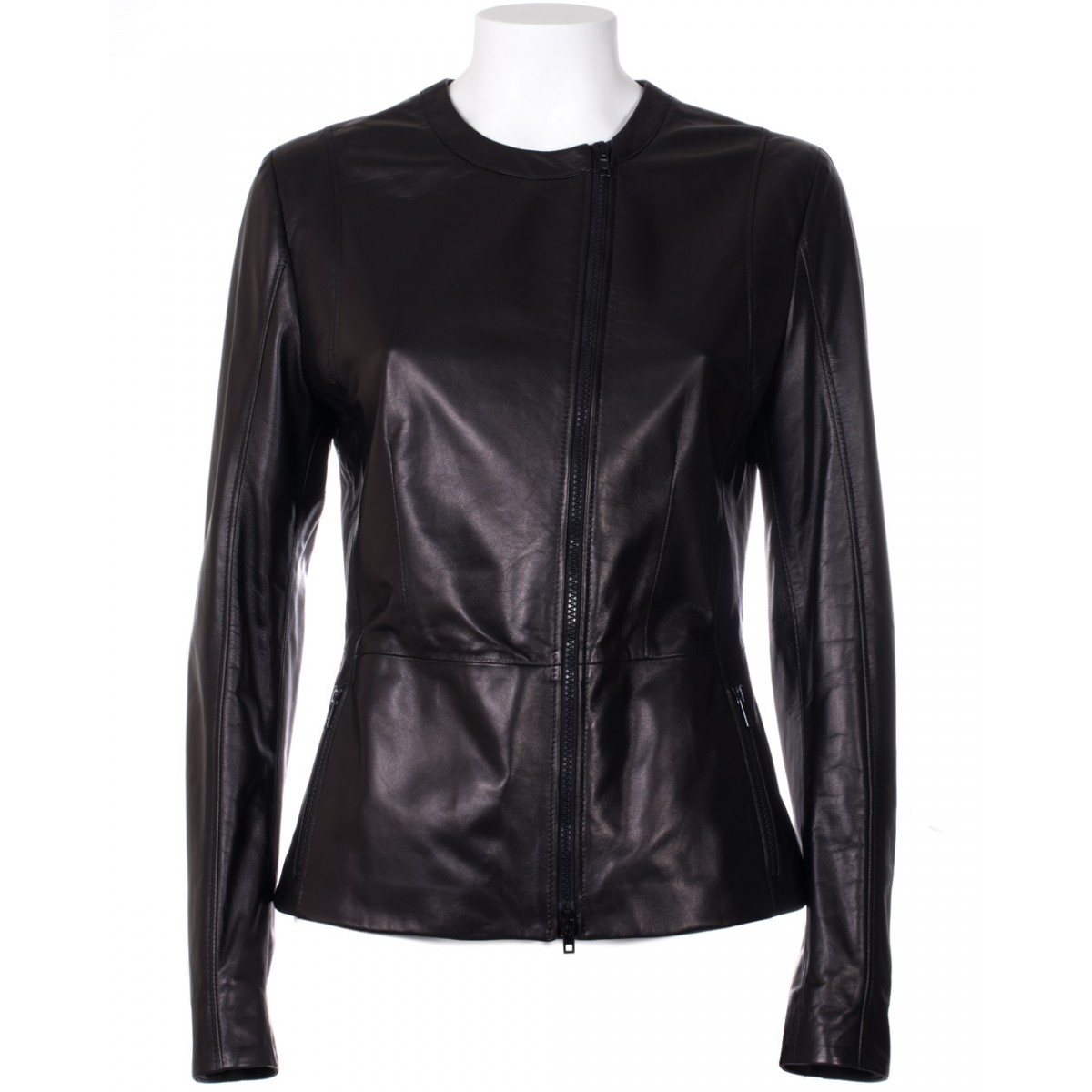 Drome Black Stretch Leather Jacket In Lyst Gallery