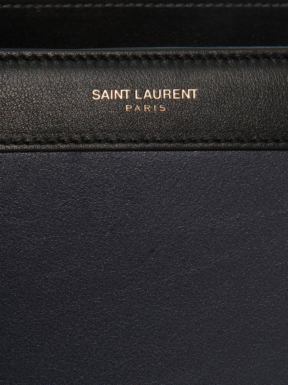 Lyst - Saint laurent Sac De Jour Medium Leather Tote in Blue