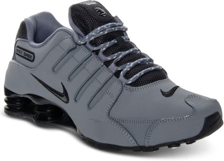 Nike Mens Shox Nz Eu Running Sneakers in Gray for Men (GREY/BLACK ...