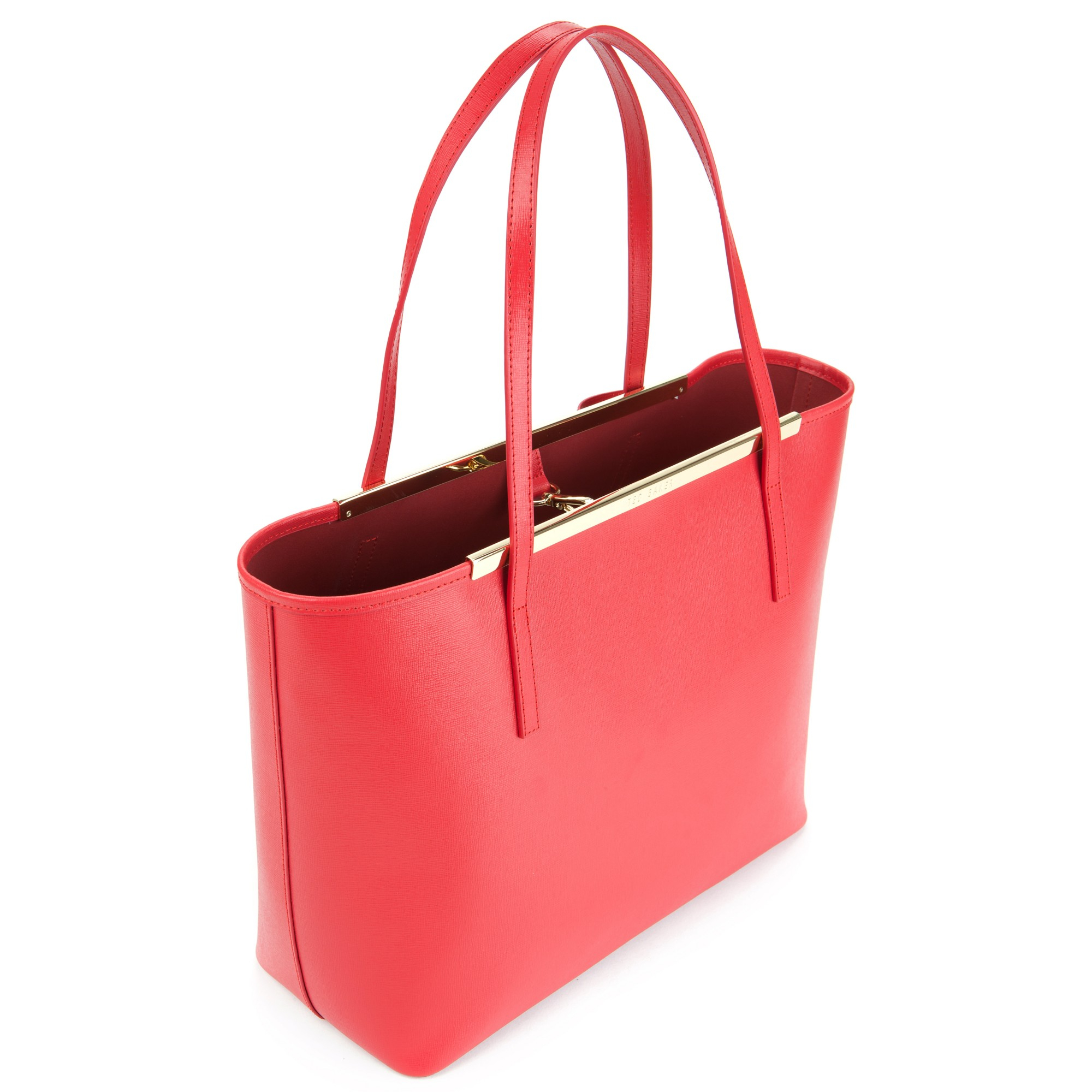 Lyst - Ted Baker Lilley Small Crosshatch Shopper Bag in Red