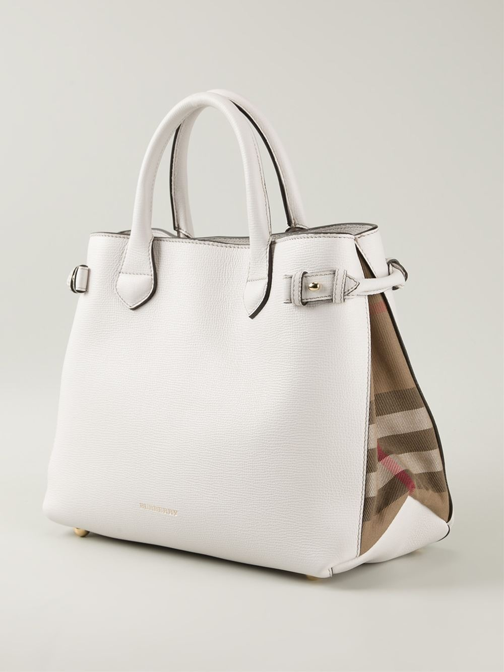 Lyst - Burberry Medium 'banner' Tote in White