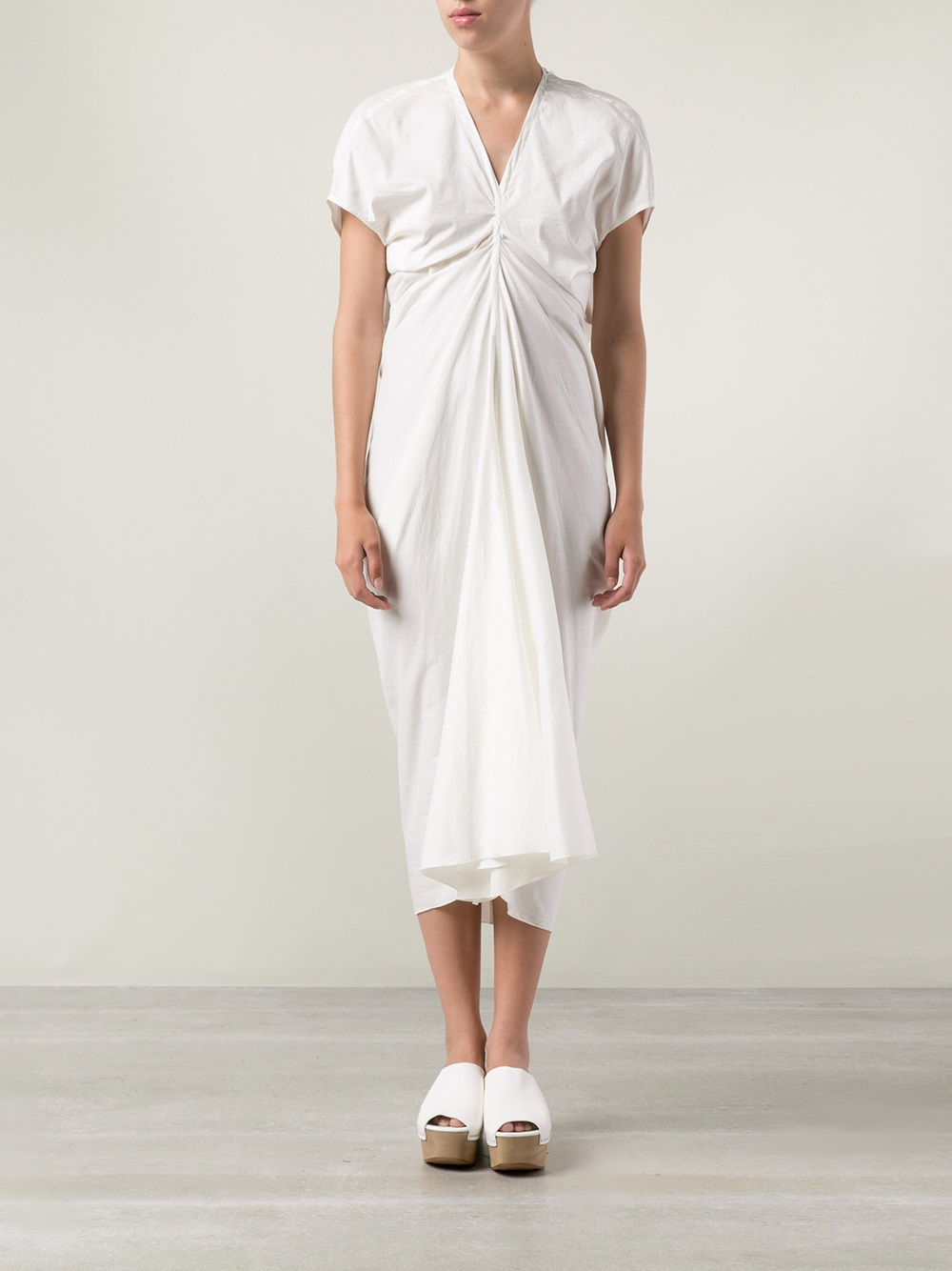 rick owens white gown