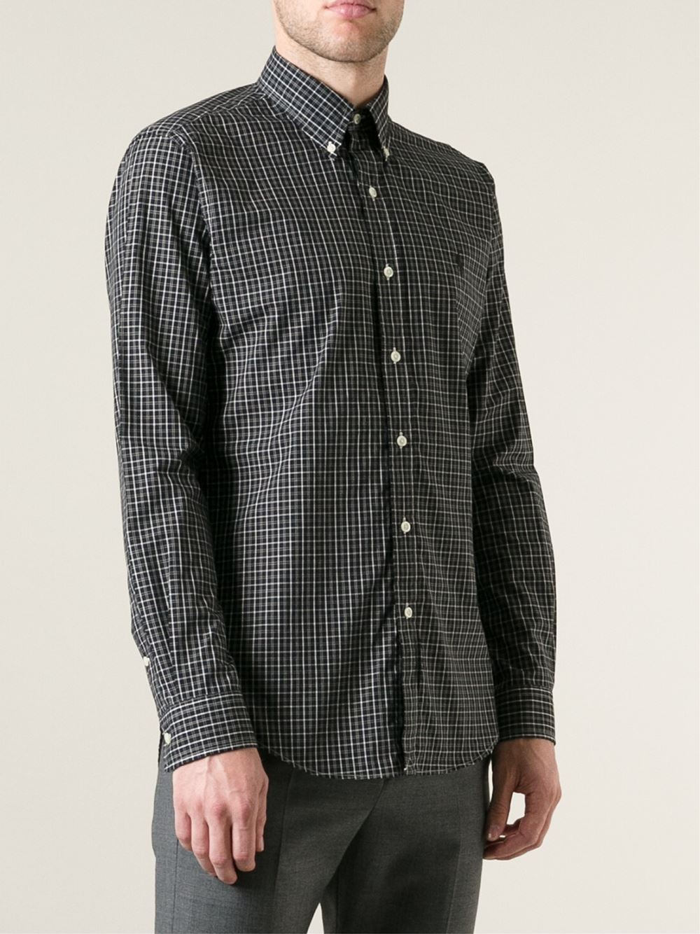 Lyst Polo Ralph  Lauren  Check Pattern  Shirt  in Black for Men