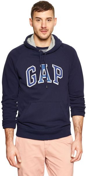 Gap Fleece Logo Hoodie in Blue for Men (navy) | Lyst