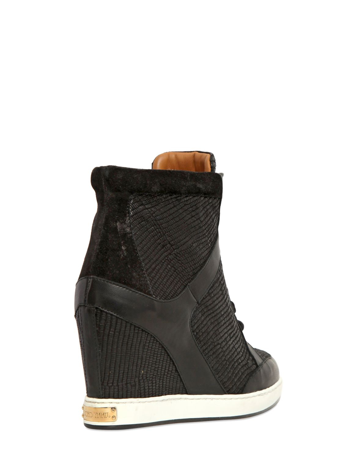 jimmy choo black trainers womens
