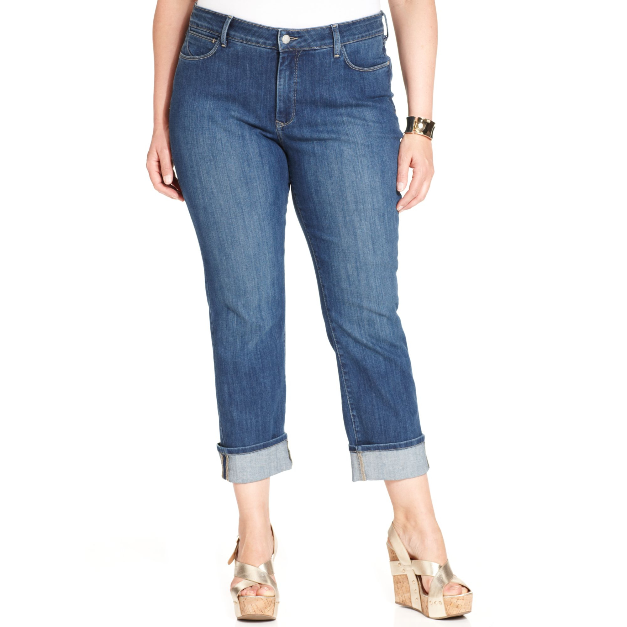 Nydj Plus Size Bobbie Boyfriend Jeans Pittsburgh Wash in Blue ...