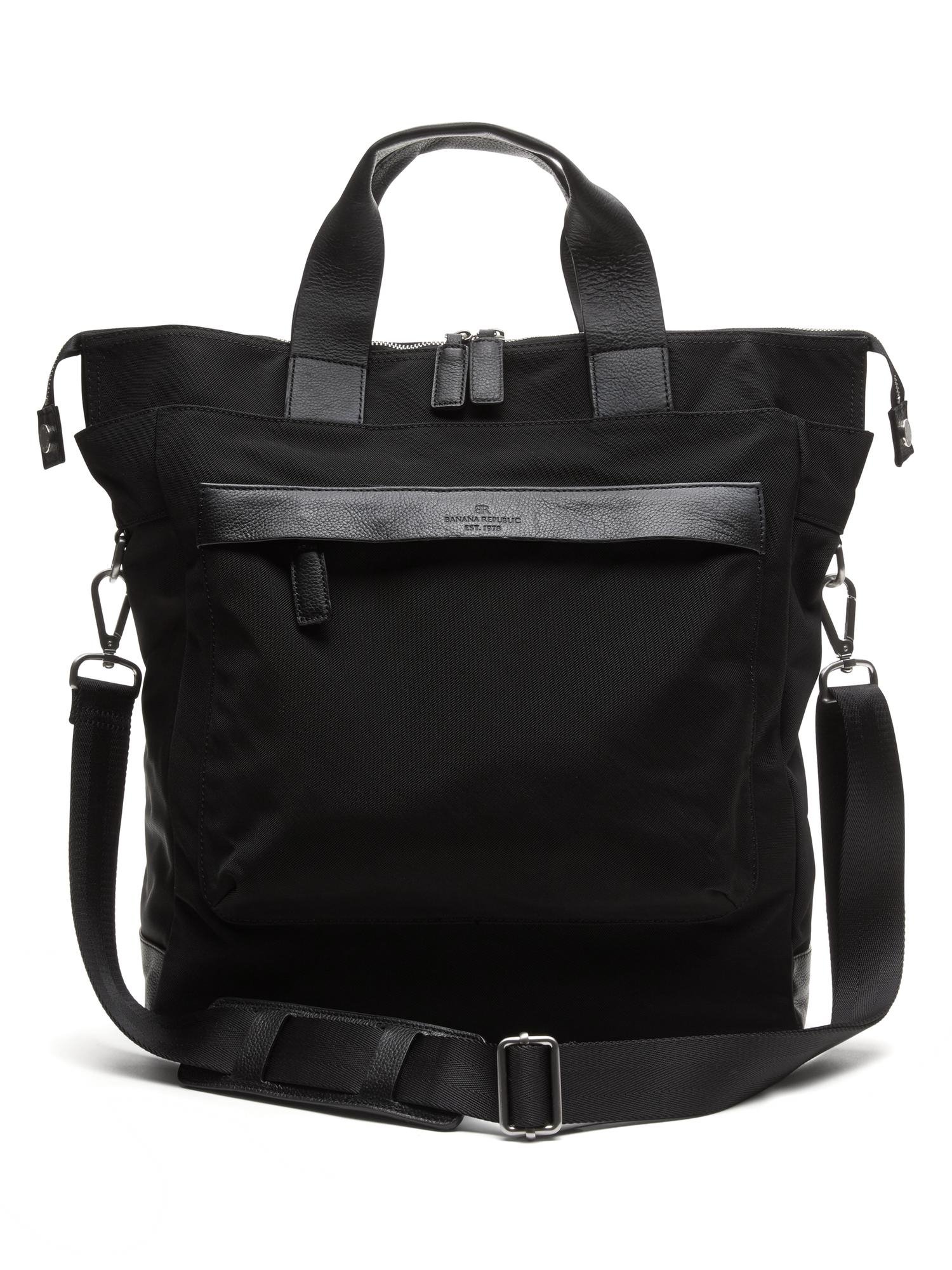 Banana republic Nylon Tote in Black for Men | Lyst