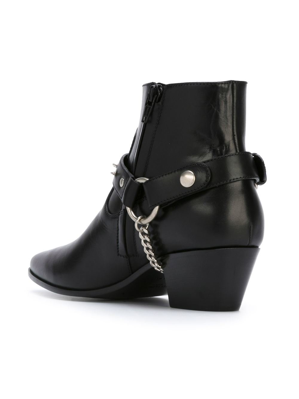 Saint laurent 'wyatt' Ankle Boots in Black | Lyst