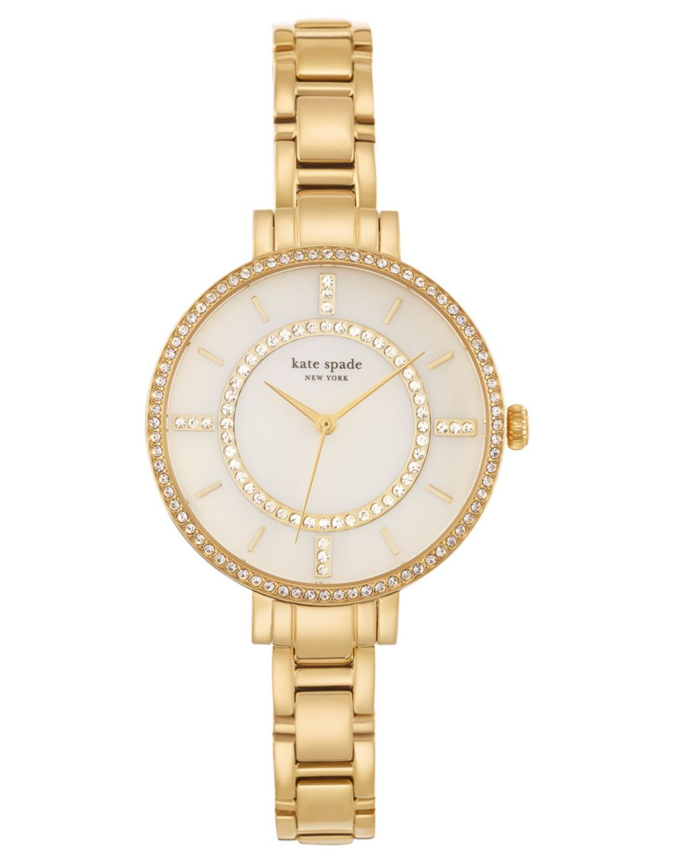 Kate spade Ladies Gramercy Skinny Goldtone Watch in Gold | Lyst