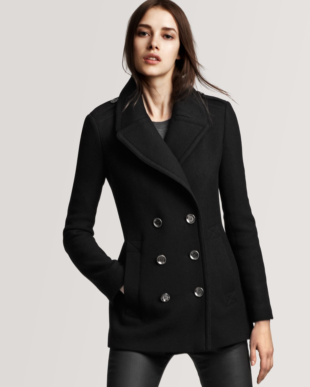 burberry pea coat womens