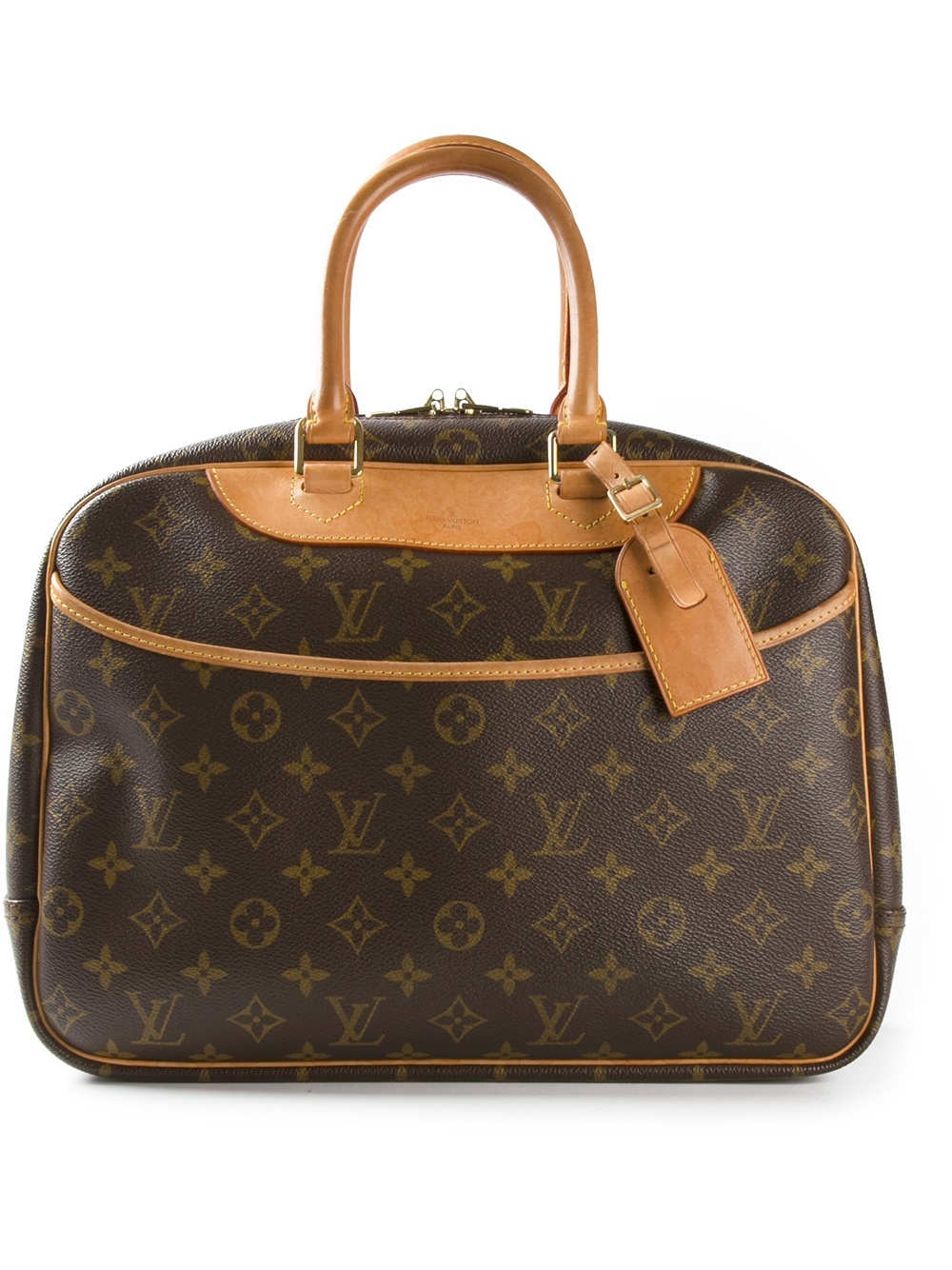 Lyst - Louis Vuitton Deauville Handbag in Brown