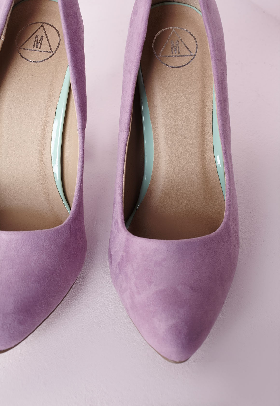 lilac block heel shoes