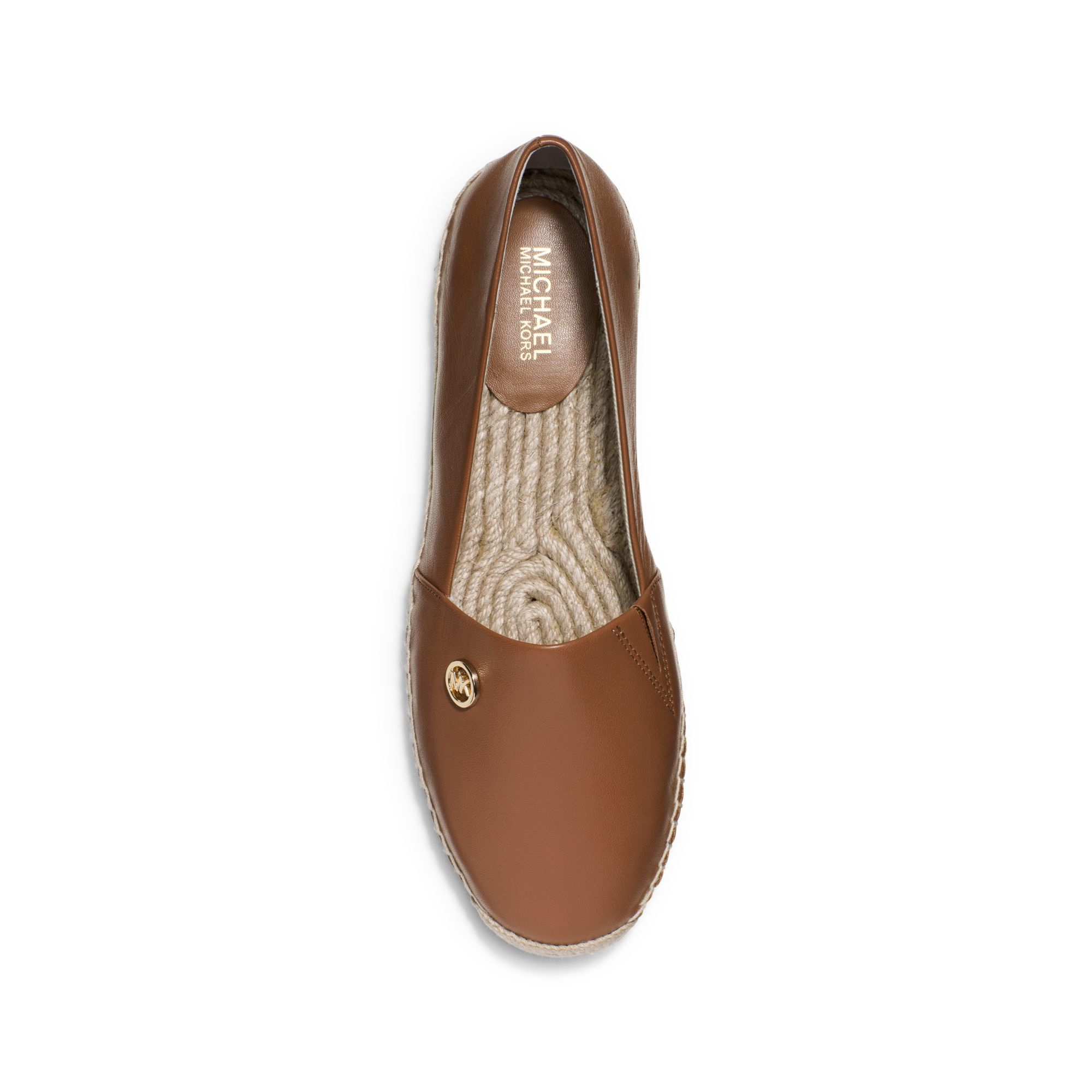 Lyst Michael Kors Kendrick Leather Espadrille In Brown