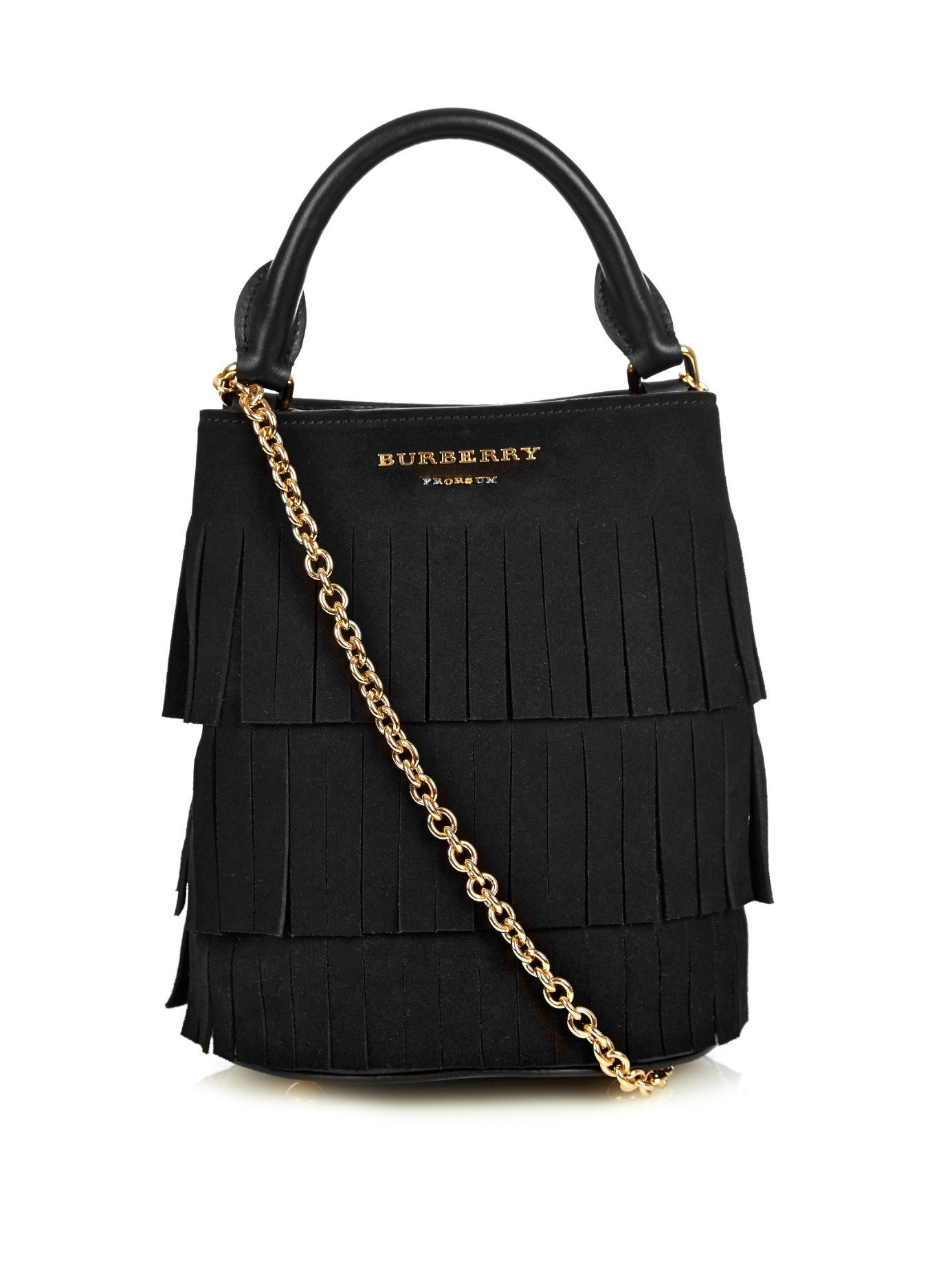 burberry suede fringe bag