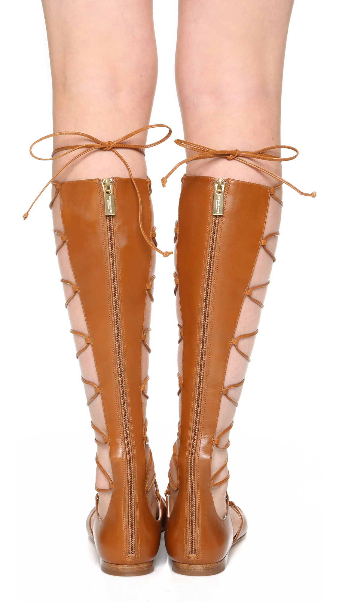 Lyst - Michael Kors Birdie Lace Up Gladiator Sandals in Brown