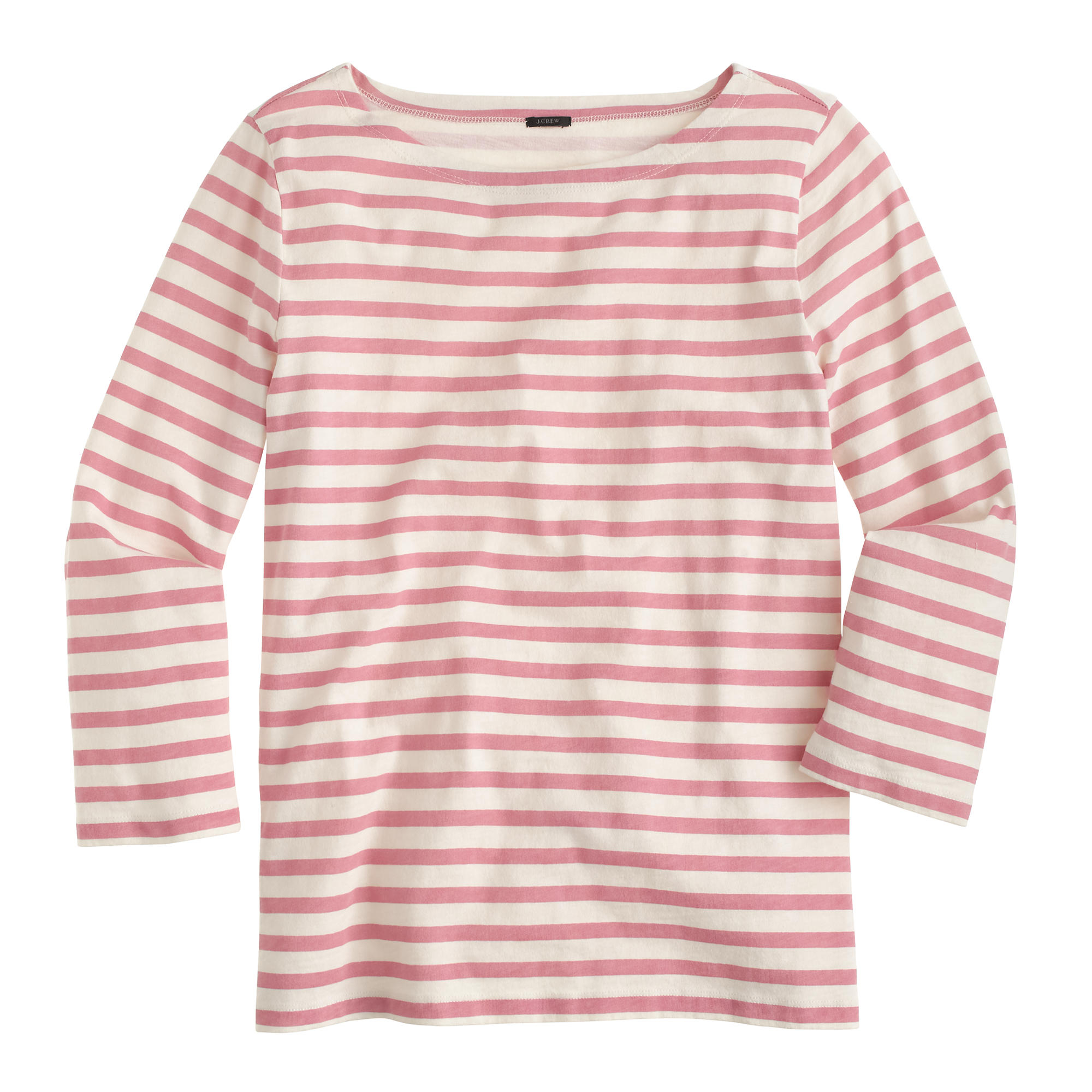 Lyst - J.Crew Striped Boatneck T-shirt in Pink