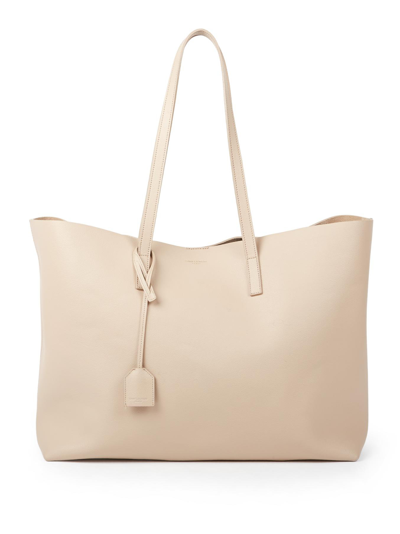 fake ysl - Saint laurent Large Shopping Tote Smooth Leather in Beige | Lyst