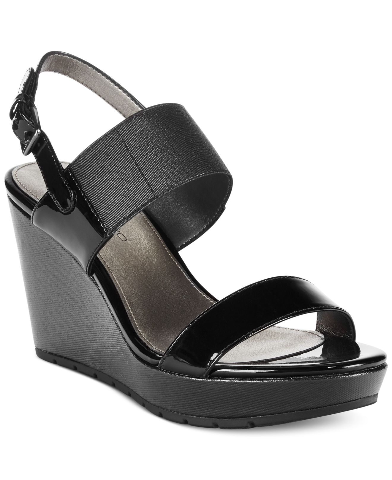 Lyst - Bandolino Annika Platform Wedge Sandals in Black