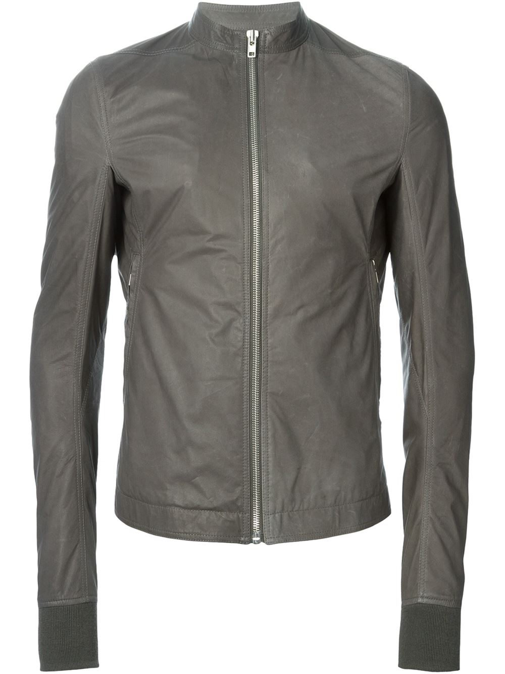 Rick Owens Kangaroo Leather Jacket in Gray for Men Lyst