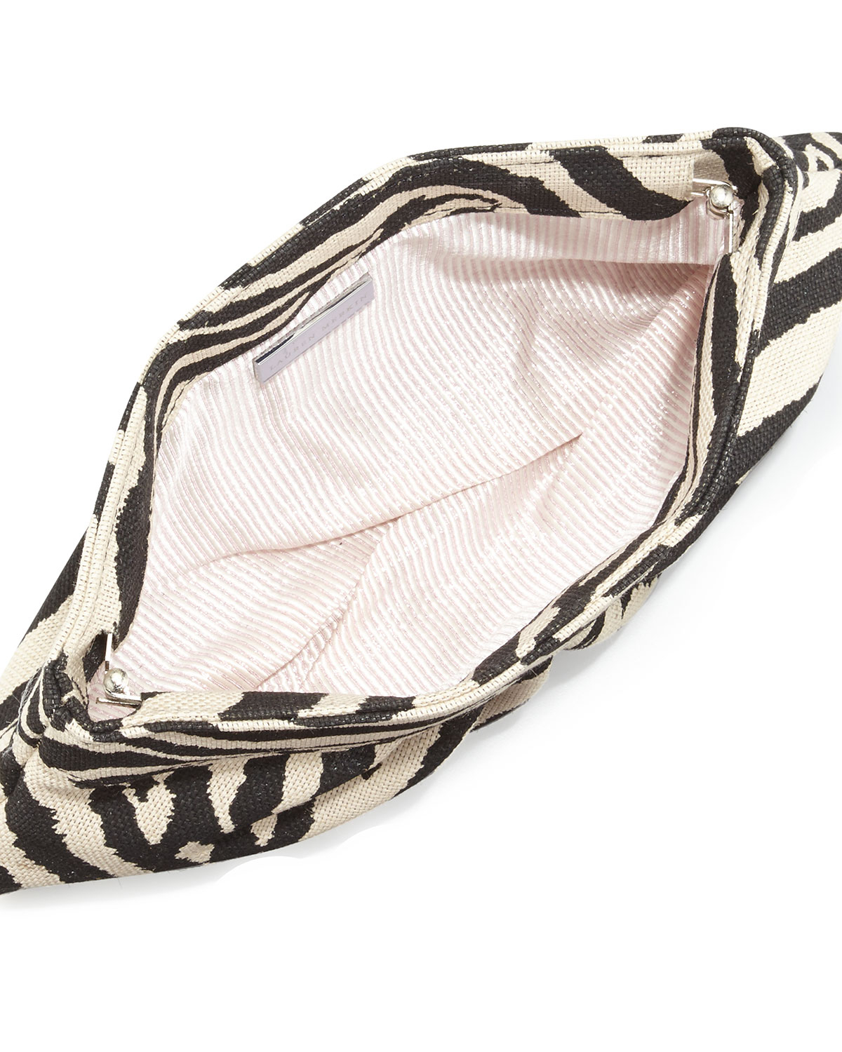 Lyst - Lauren Merkin Louise Zebra-print Clutch Bag in Black