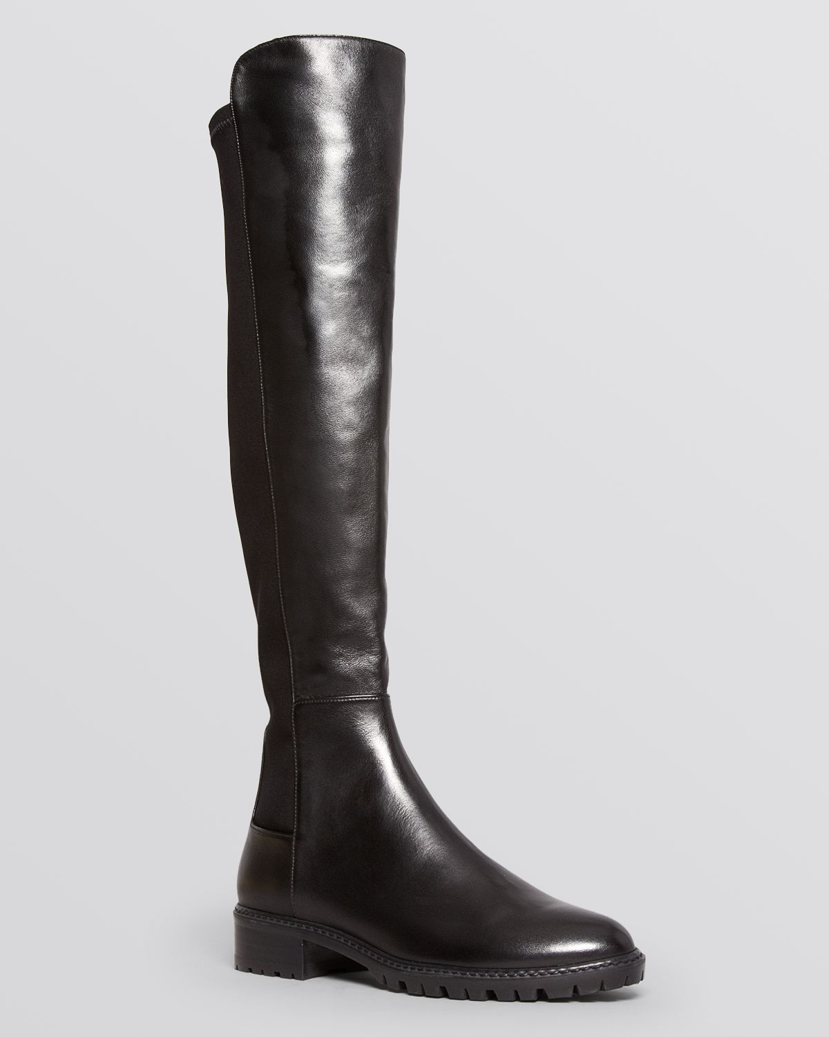 Stuart weitzman Lugmainline Stretch Flat Tall Boots - Bloomingdale&#39;s Exclusive in Black | Lyst