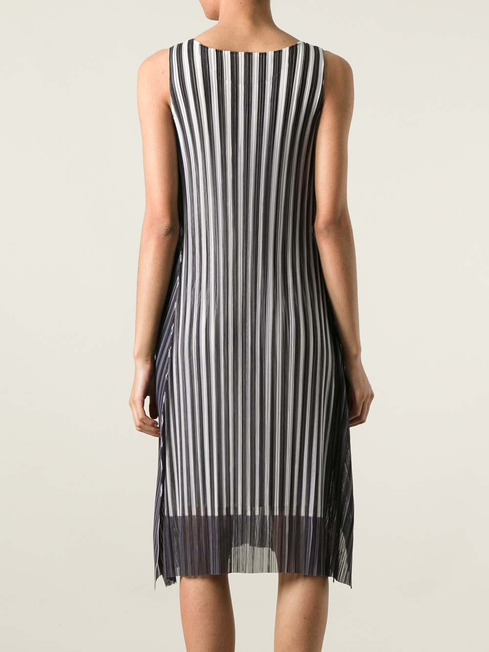 Pleats please issey miyake Layered Pleated Dress in Black | Lyst