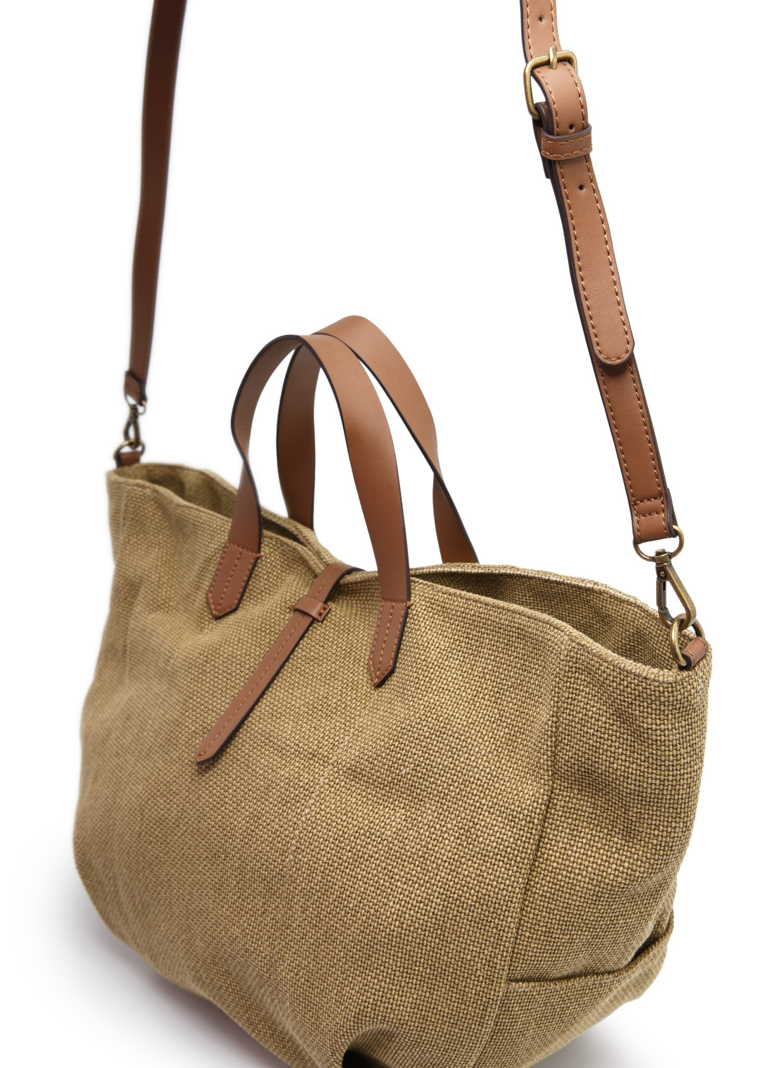 Lyst - Mango Canvas Tote Bag in Natural