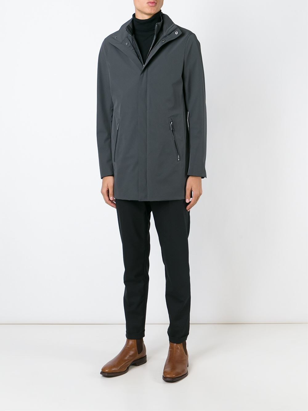 Lyst - Michael Kors Short Raincoat in Black for Men