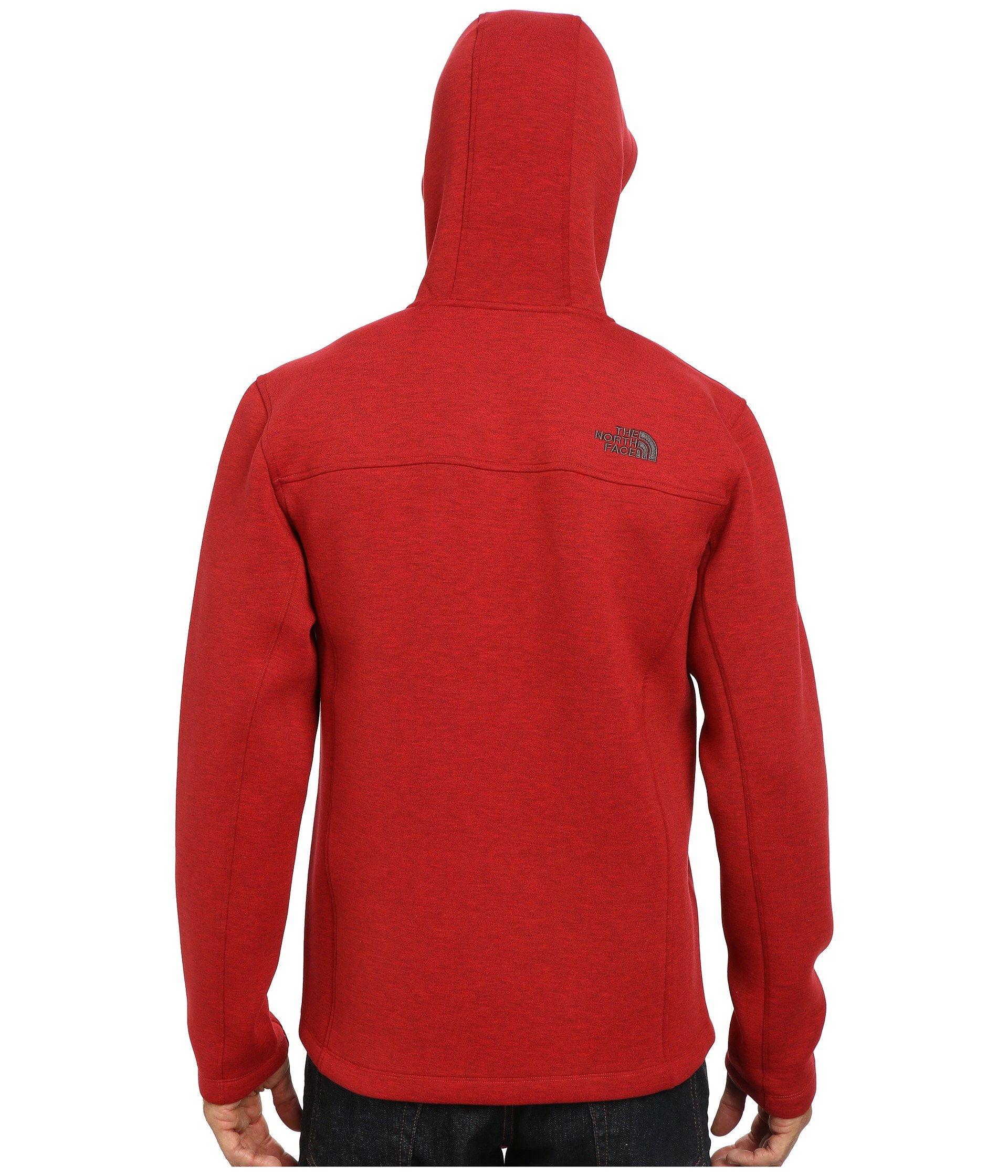 red north face coat mens