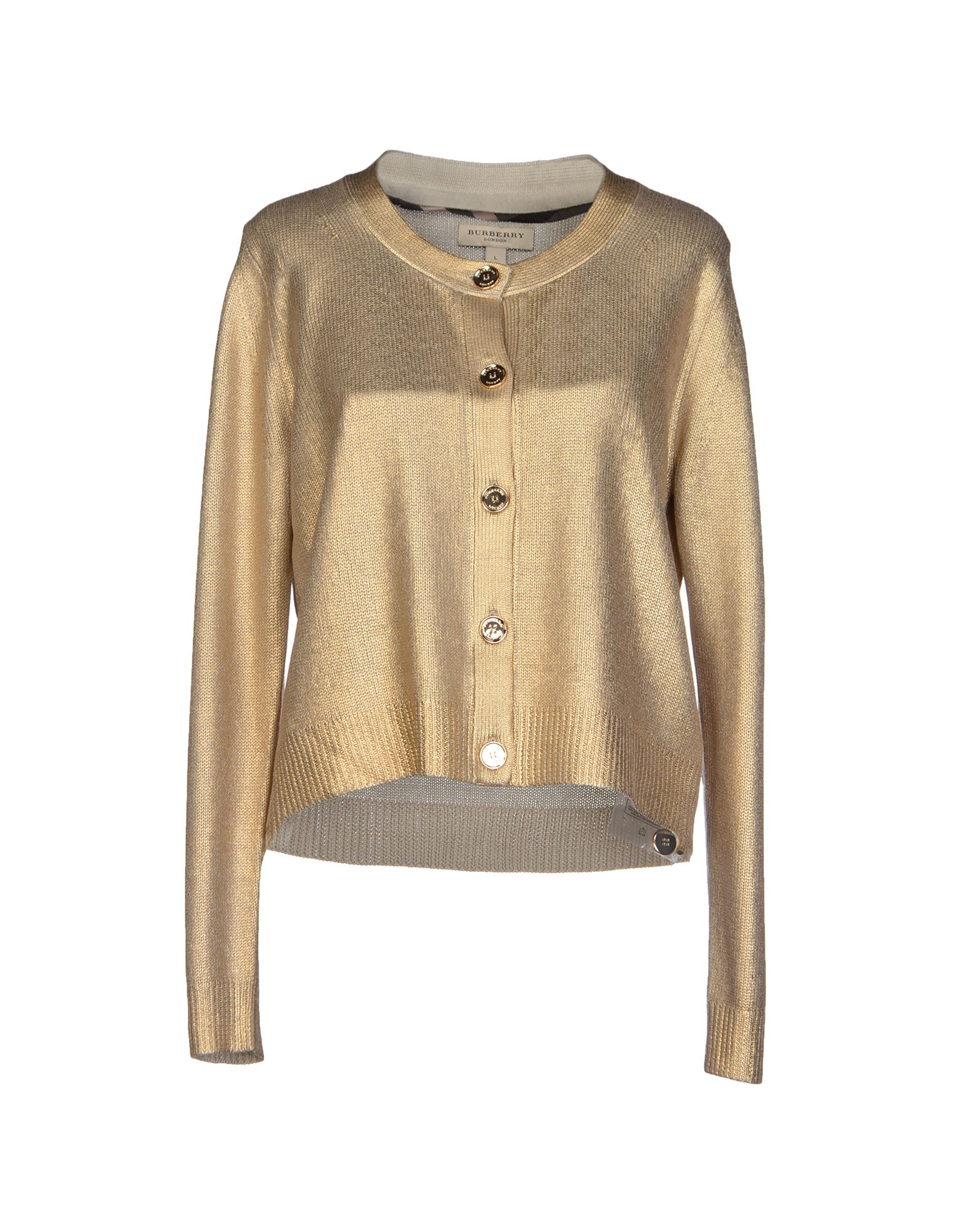 Burberry London | Gold Cardigan | Lyst