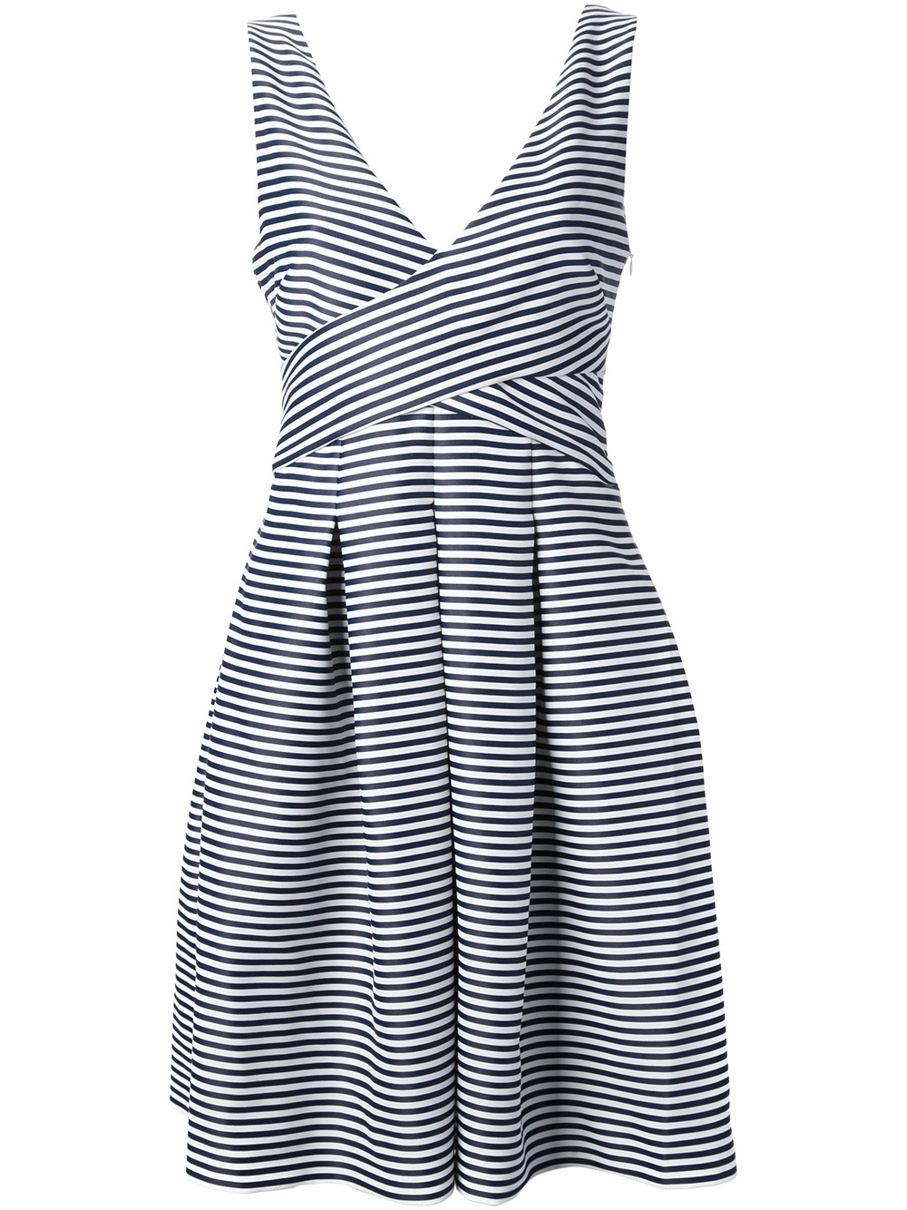 Lyst - Halston Striped Dress in Blue