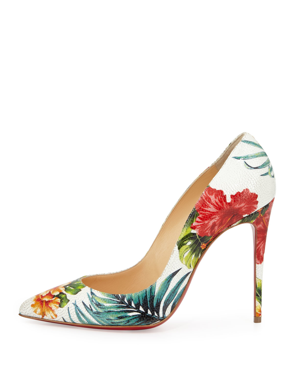 Christian Louboutin Pigalle Follies Hawaii Pumps in White - Lyst