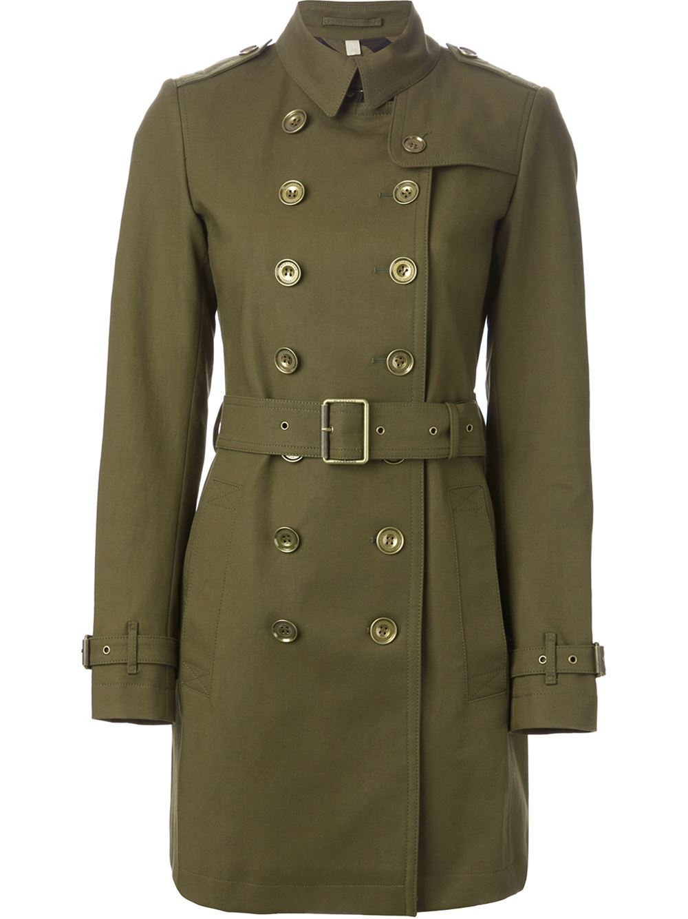 Lyst - Burberry Military Trench Coat in Green