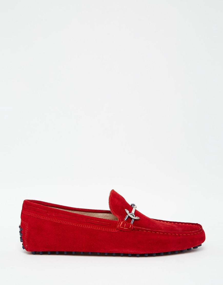 Lyst Aldo Ldo Zurlo Suede Driving Shoe in Red for Men
