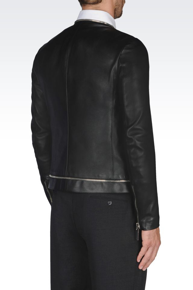 LEATHER JACKET EMPORIO leather jacket emporio: