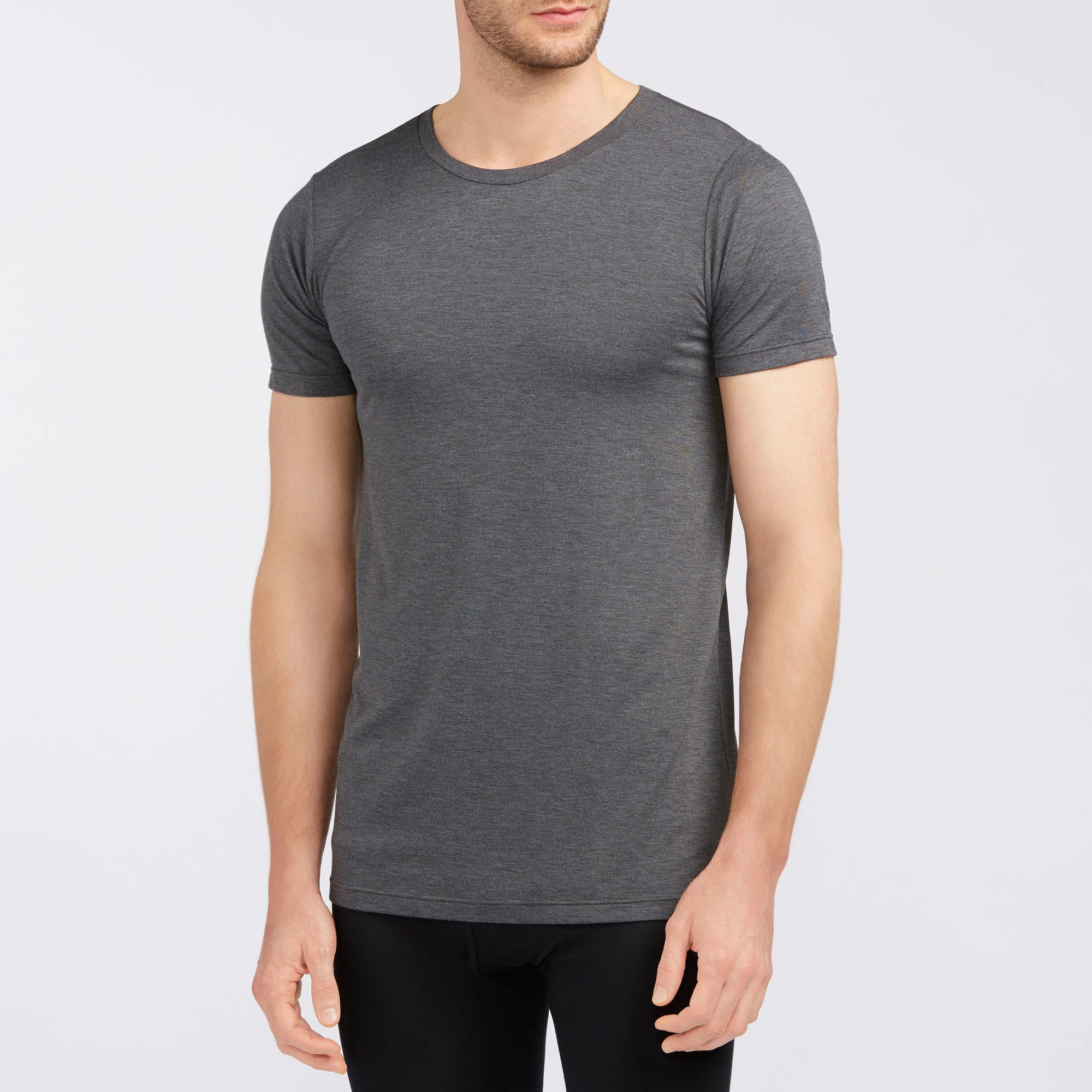 Uniqlo Men Heattech Crewneck T-shirt (short Sleeve) in Gray for Men ...