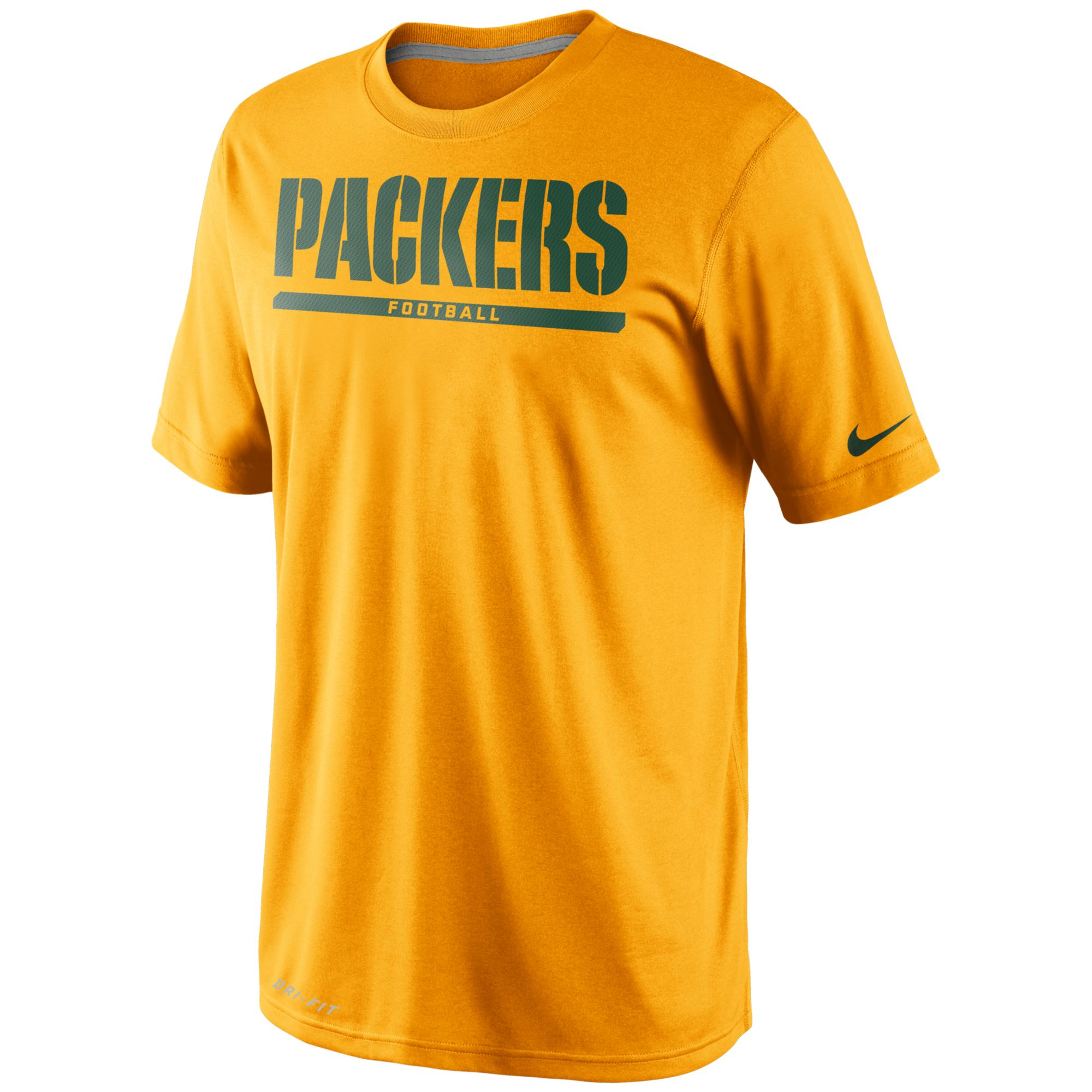 Nike Men'S Green Bay Packers Legend Elite Front T-Shirt in Yellow for ...