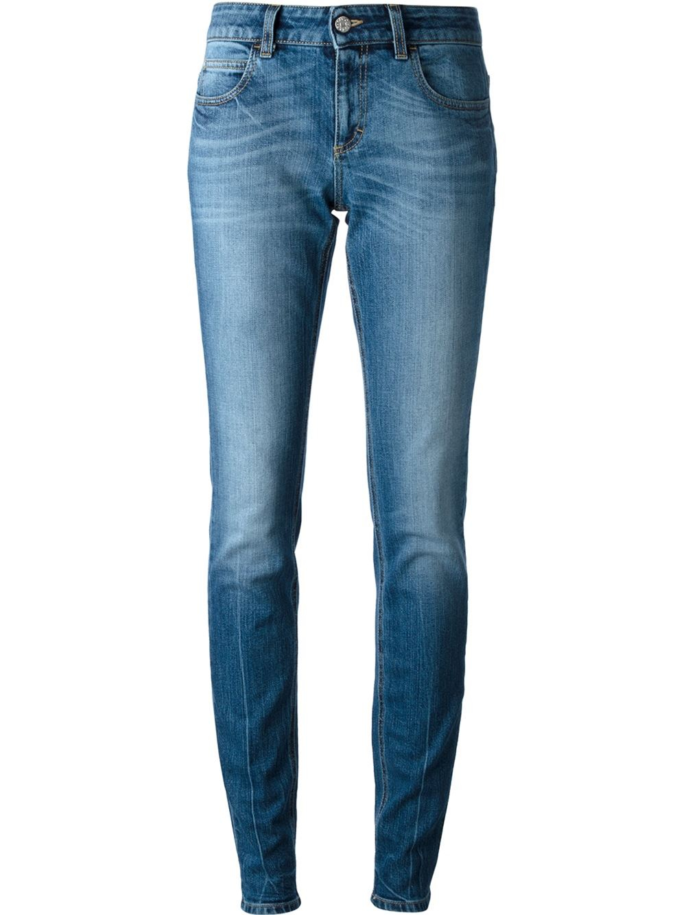 blue tapered jeans