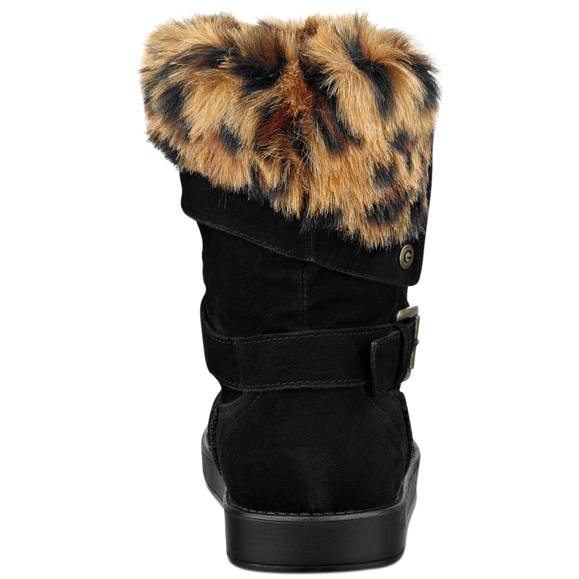 Lyst G By Guess Womens Boots Amaze Fauxfur Cold Weather Booties In Black 4222