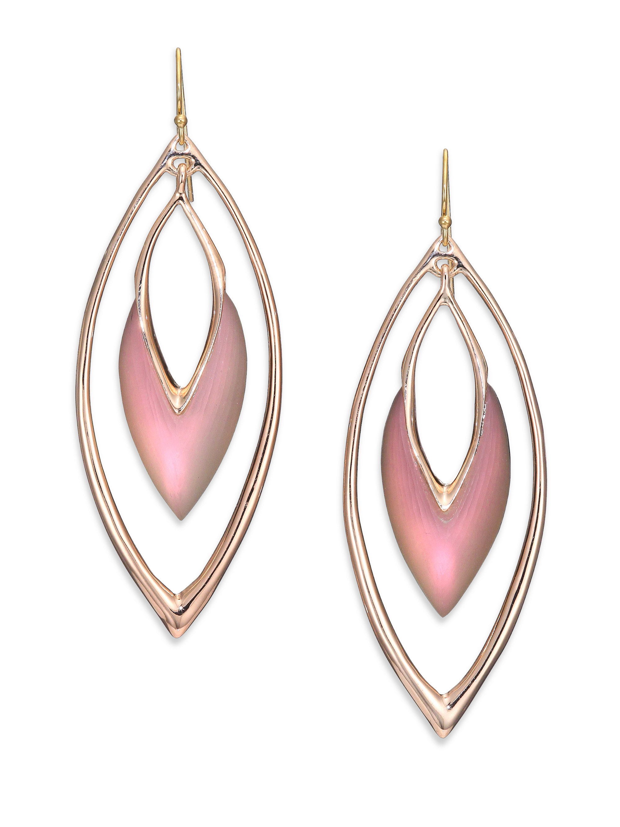 Lyst Alexis Bittar Lucite Orbit Marquis Drop Earrings In Pink Gallery